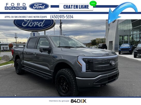 FORD F-150 LIGHTNING LARIAT cabine SuperCrew 4RM caisse de 5,5 pi 2025 Gris