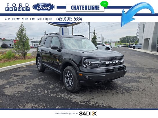Ford Bronco Sport Badlands 4x4 2.0L CUIR TOIT 2024 Noir