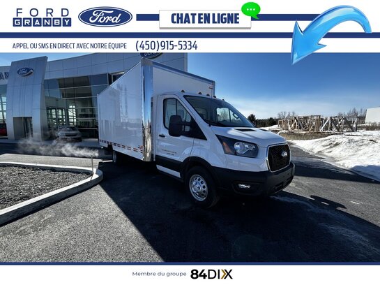 FORD TRANSIT FOURGON TRONQUÉ T-350 TI 138 po PNBV de 9 950 lb RARJ 2024 Blanc