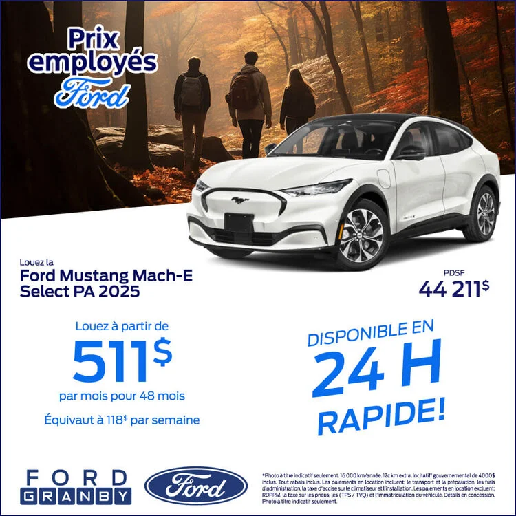 D0b4896c2fb67262545068ba045deec8 ford granby promo septembre MUSTANG MACH E SELECT PA 2025 FR 750x750